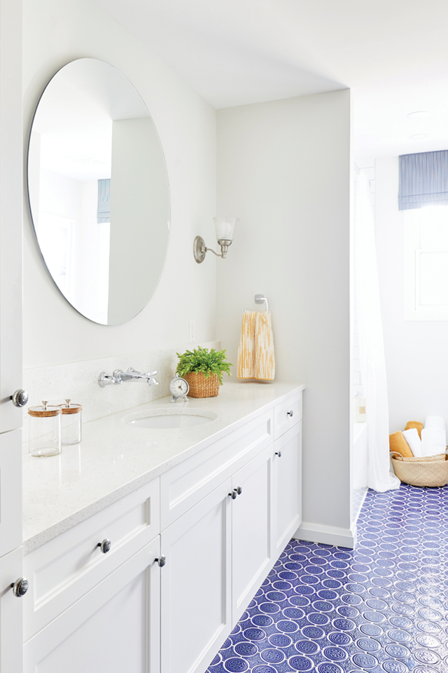 Natural lighting in bathroom designed by Linda Mazur